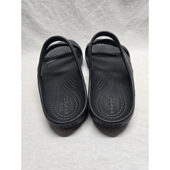 Crocs Kadee II Sandals Strappy Slide Slip-On Black Womens Womens Size 7 - Picture 4 of 5